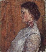 Vasily Surikov Unknown Girl against a Yellow Background oil on canvas
